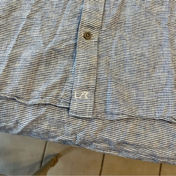 Cutter & Buck blue white striped button down short sleeve shirt size 4XL - Picture 2 of 8